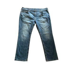 True Religion Ricky Relaxed Straight Mens Denim Jeans 44 x 31 Flap Pocket